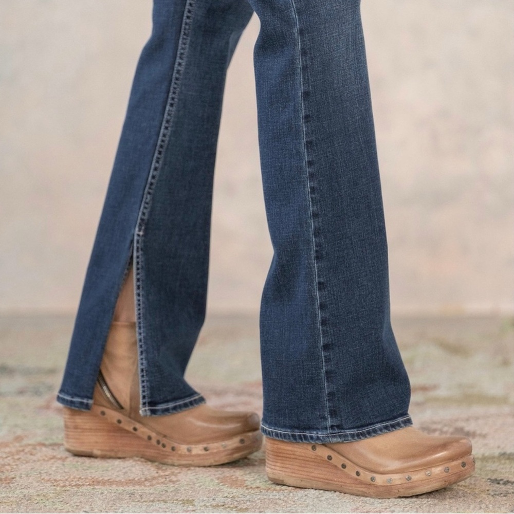 Dear John Alto Split Hem Button Fly Ankle Flare Jeans - Picture 3 of 12